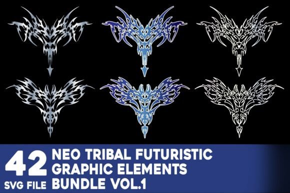 Download Neo Tribal Futuristic Graphic Bundle V.1 - Graphic bundle Collection