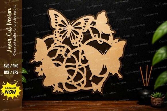 Download Butterfly Circle Art Laser Cut Svg - Circle art Collection