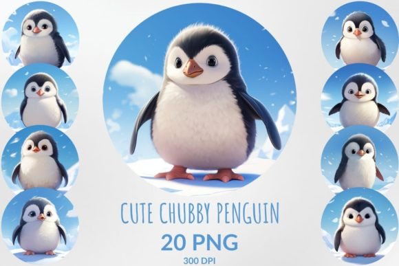 Download Chubby Penguin Sublimation Circle Art - Premium Resources