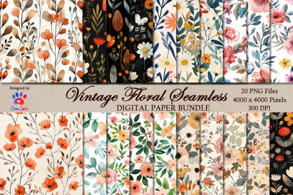 Download Vintage Floral Seamless Graphic Bundle - Graphic bundle Collection