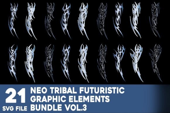 Download Neo Tribal Futuristic Graphic Bundle V.3 - Graphic bundle Collection
