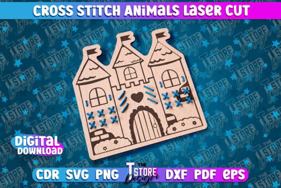 Download Cross Stitch Castle | Laser Design | CNC - Premium Resources