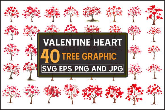 Download Valentine Heart Tree Graphic Bundle - Graphic bundle Collection